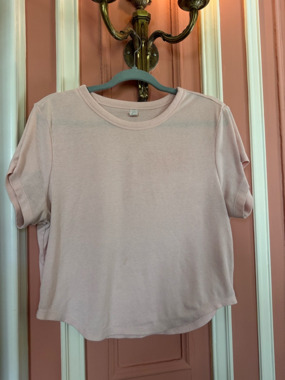 Old Navy Pale Pink Short Sleeve Crew Tee